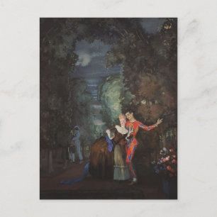 Konstantin Somov- Dam och Harlequin Vykort