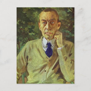 Konstantin Somov- Porträtt i kompositören Sergei Vykort