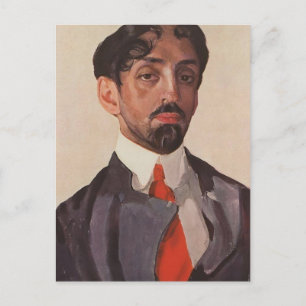Konstantin Somov- Porträtt i Mikhail Kuzmin Vykort