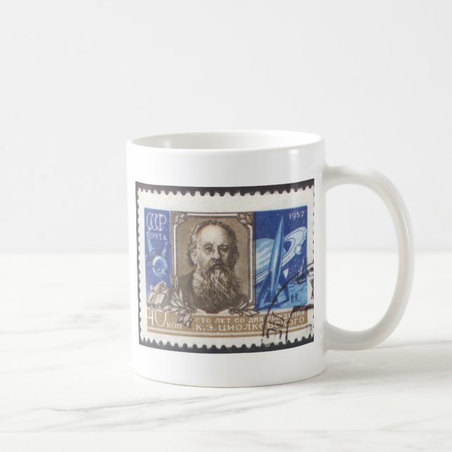 Konstantin Tsiolkovsky rysk sovjetisk forskare Kaffemugg (Höger)