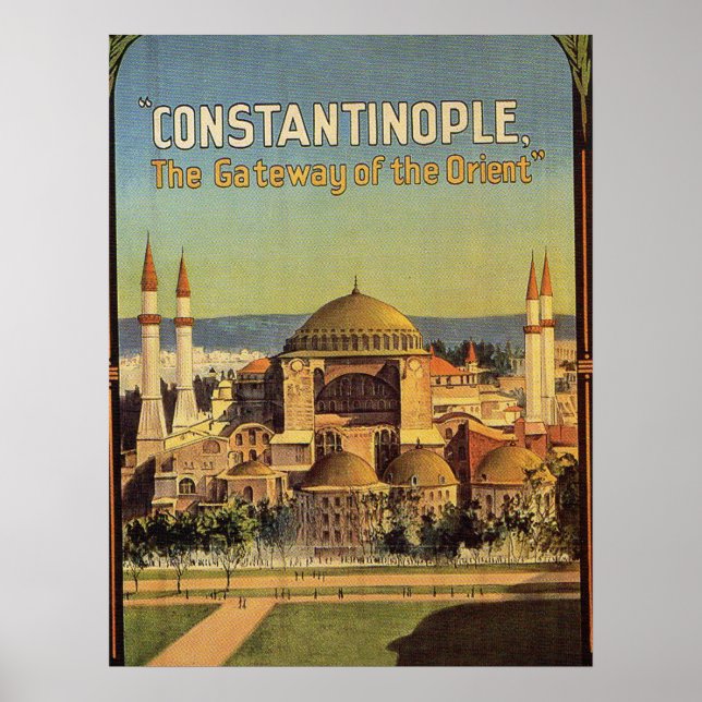 Konstantinopel, Hagia Sofia, Istanbul, Turkiet Poster (Framsidan)