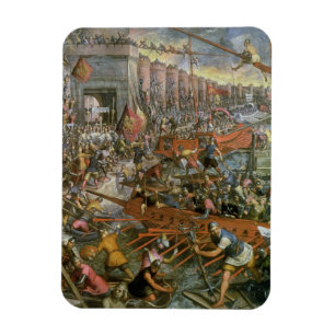 Konstantinopiska fångsten 1204 (olja på kanv magnet