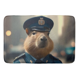 Konstapel Capybara: Att bevara freden. Badrumsmatta