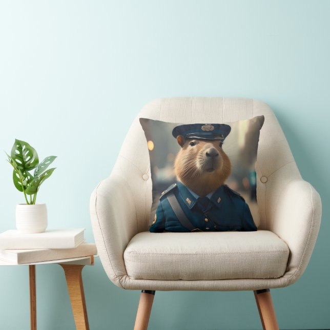 Konstapel Capybara: Att bevara freden. Kudde (Stol)