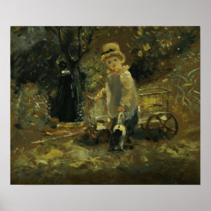 Konstapel - en pojke med Leksak Cart Poster