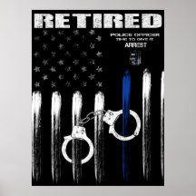 Konstapel för Thin Blue Line Redragen Poster