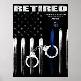 Konstapel för Thin Blue Line Redragen Poster