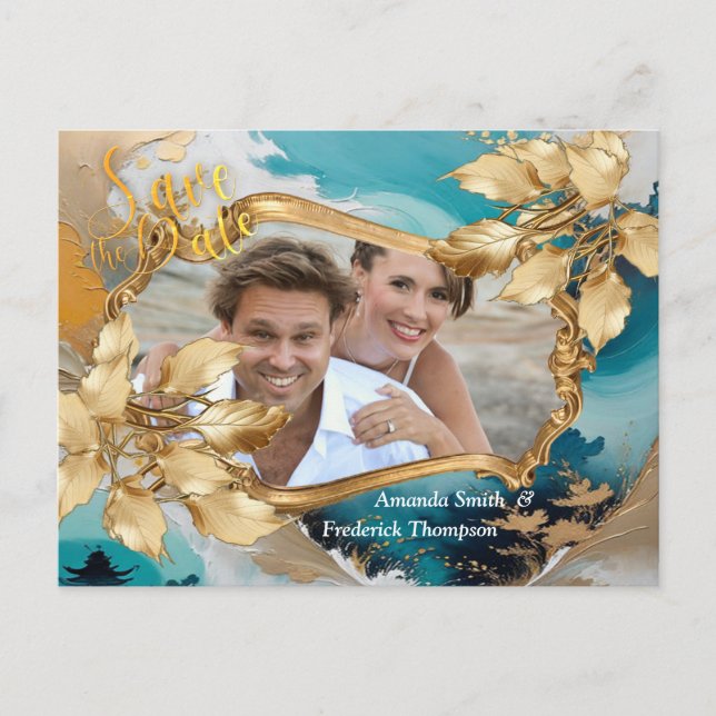 Konstasiatiska orientaliska Vågar och scenerier Meddelande Vykort (Framsida)