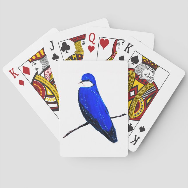 Konstblåfågelns Träd Sväljer Casinokort (Baksidan)