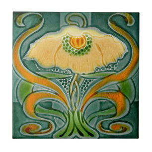 Konstblombrickor Kakelplatta