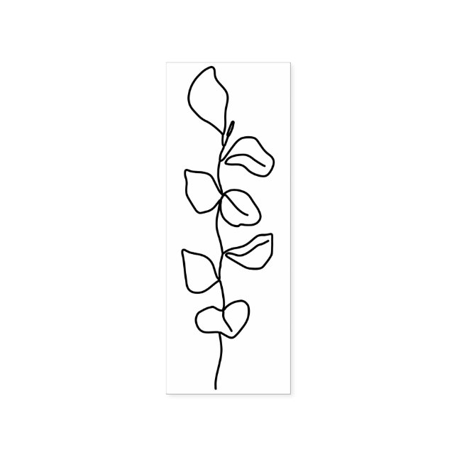 Konstblomma i linjeillustration stämpel (Tryck)