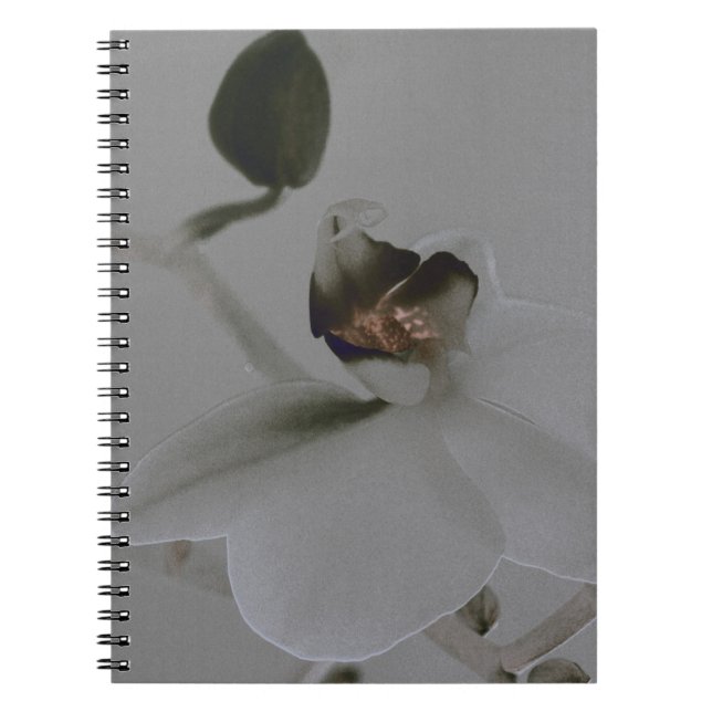Konstblomning i Grått-toner Anteckningsbok (Framsidan)