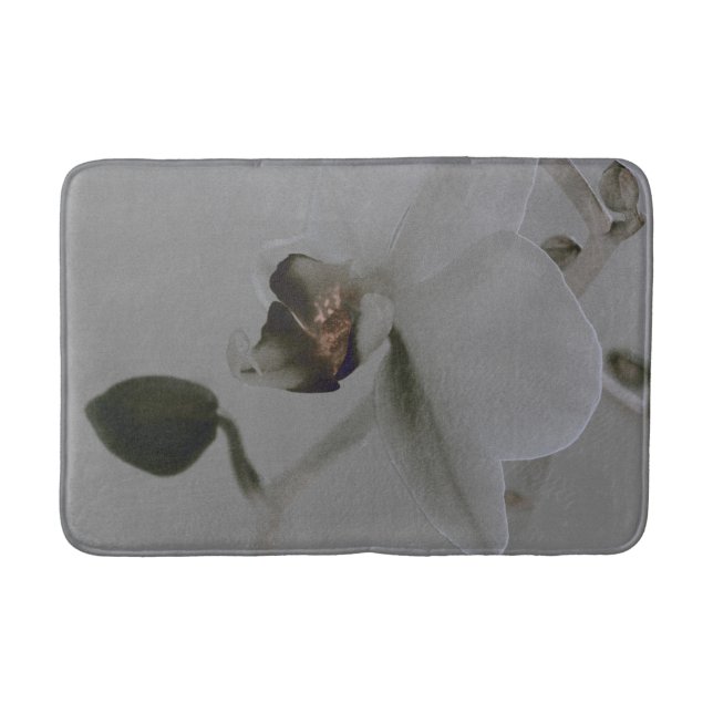 Konstblomning i Grått-toner Badrumsmatta (Framsidan)