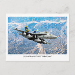 Konstbrev "F/A-18 Hornet" om luftfart Vykort