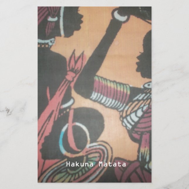 Konstdesign för Mönster i Maasai Tradition and Cul Brevpapper (Framsida)