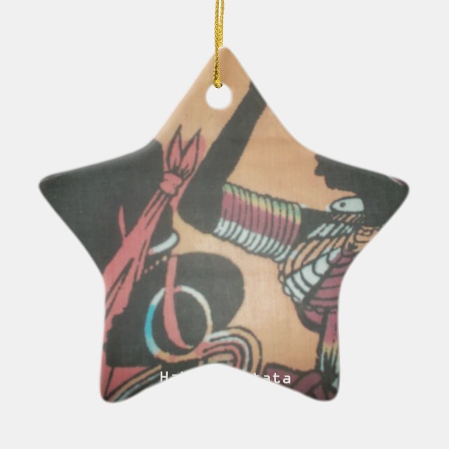 Konstdesign för Mönster i Maasai Tradition and Cul Julgransprydnad Keramik (Framsidan)