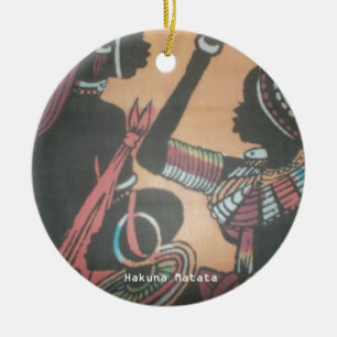Konstdesign för Mönster i Maasai Tradition and Cul Julgransprydnad Keramik
