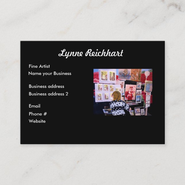 Konstdesignvisitkort Visitkort (Framsida)