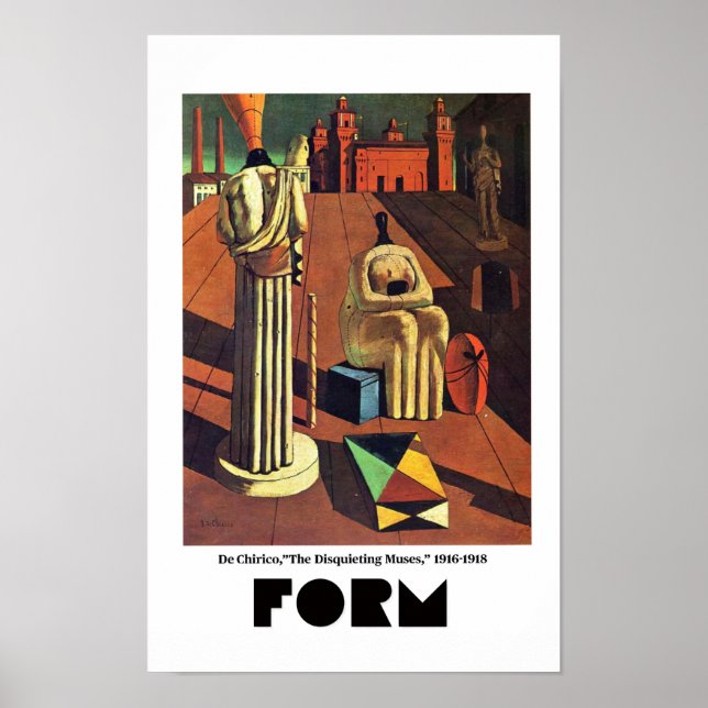Konstelement - Form med De Chirico Poster (Framsidan)