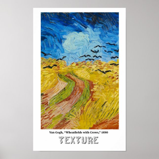Konstelement - Textur med Van Gogh Poster (Framsidan)