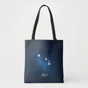 Konstellation av Blue Aries Zodiac-tecken Tygkasse