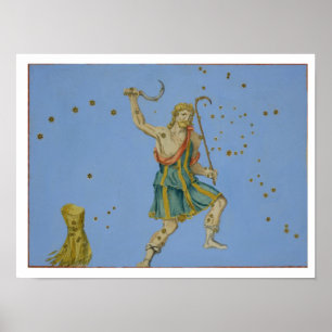 Konstellation av Bootes, från "Uranometria" vid Poster