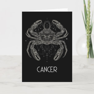 Konstellation av cancerzodiak, tomt, mappat kort