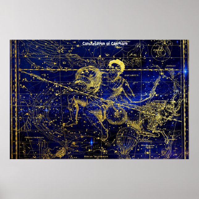 Konstellation av Capricorn Poster (Framsidan)