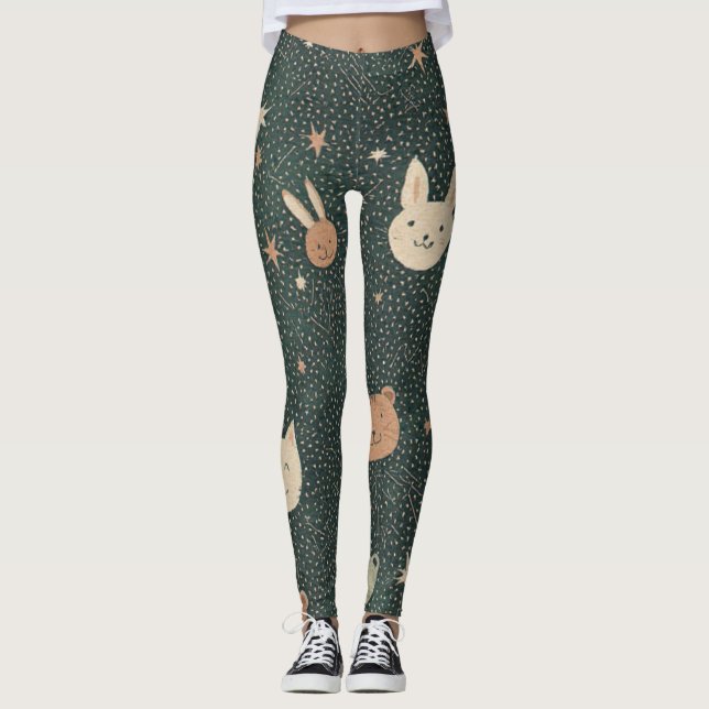 Konstellation av druvmust - legeringar leggings (Framsida)