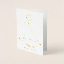 Konstellation av guldfylke Pisces Zodiac-tecken