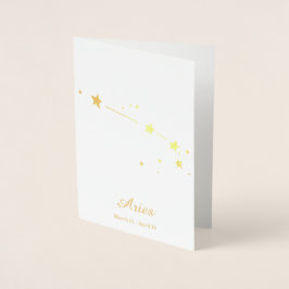Konstellation av guldoljefartygen ARIES Zodiac Folierat Kort