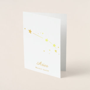 Konstellation av guldoljefartygen ARIES Zodiac Folierat Kort