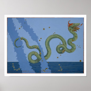 Konstellation av serpens Caput och Serpens Cauda. Poster