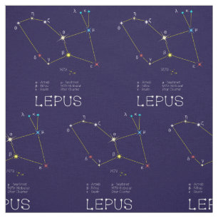 Konstellation av stadier Lepus eller kanin Tyg