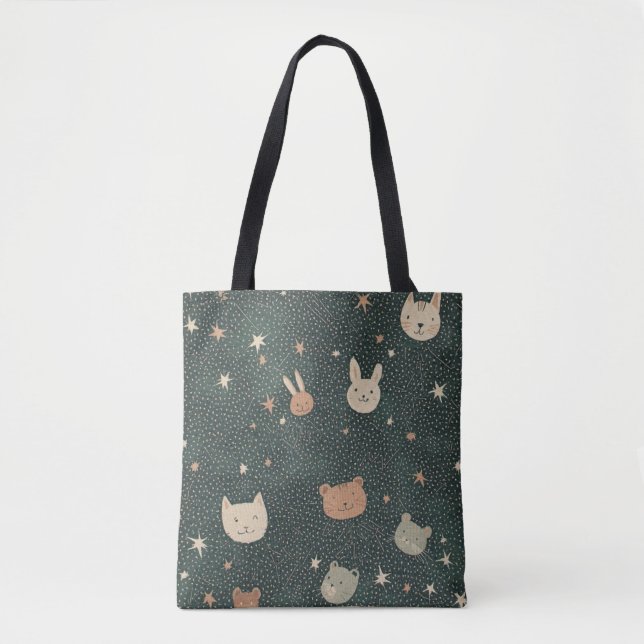 Konstellation av Starry Critter - Tote Bag Tygkasse (Framsida)