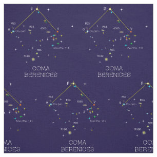 Konstellation av Stars Coma Berenices Tyg