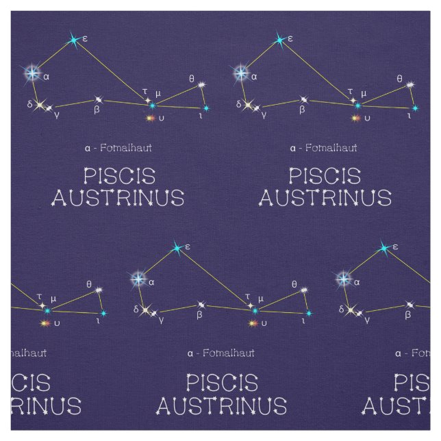Konstellation av Stars Piscis Austrinus Tyg (Provkarta)