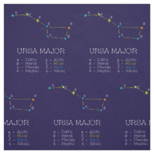 Konstellation av Stars Ursa Major Tyg