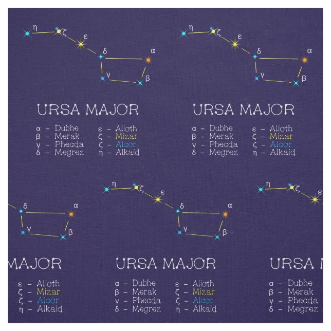 Konstellation av Stars Ursa Major Tyg (Provkarta)