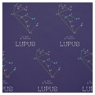 Konstellation av stjärnor (Lupus) eller Varg Tyg