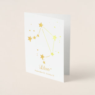 Konstellation av zodiaksignatur för golveldning LI Folierat Kort