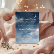 Konstellation Baby Shower Inbjudan | Akvarell