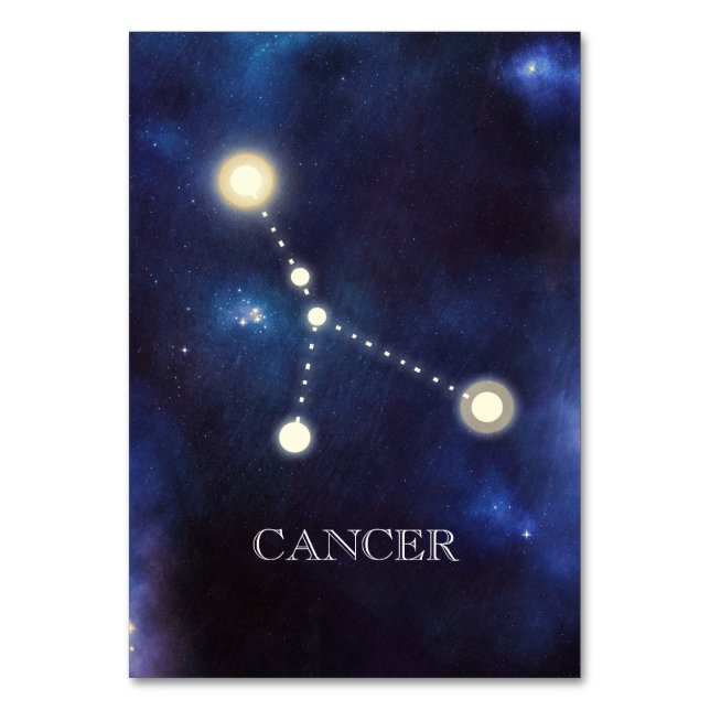 Konstellation | Cancer | Bröllop Bordsnummer (Framsidan)