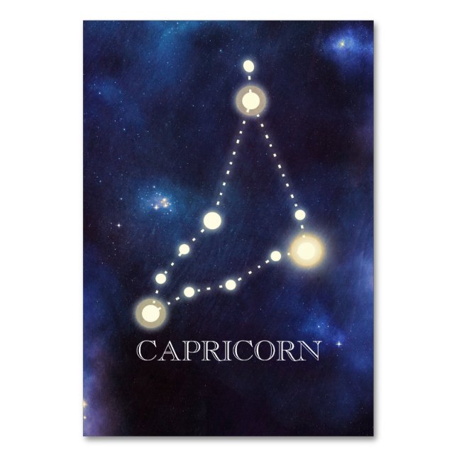 Konstellation | Capricorn | Bröllop Bordsnummer (Framsidan)