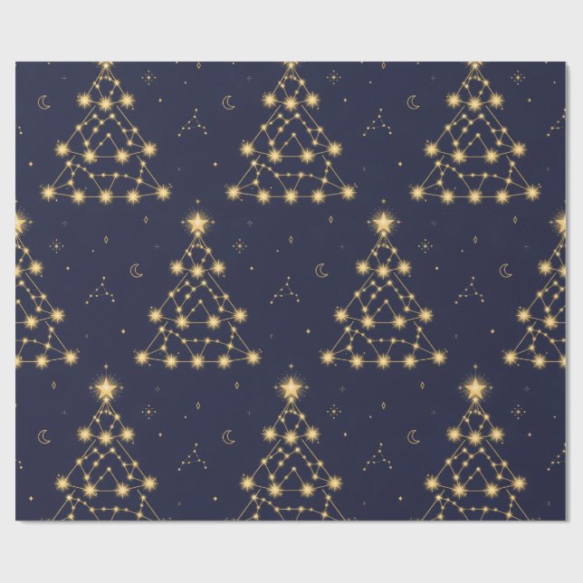 Konstellation Julgran Inpackningspapper Presentpapper (Platt)