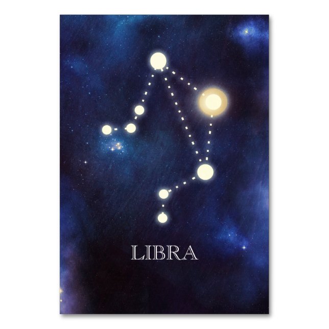 Konstellation | Libra | Bröllop Bordsnummer (Framsidan)