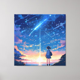 konstellation med skjutstjärnor canvastryck