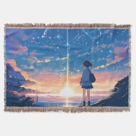 konstellation med skjutstjärnor filt