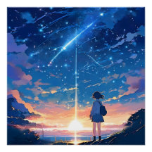 konstellation med skjutstjärnor