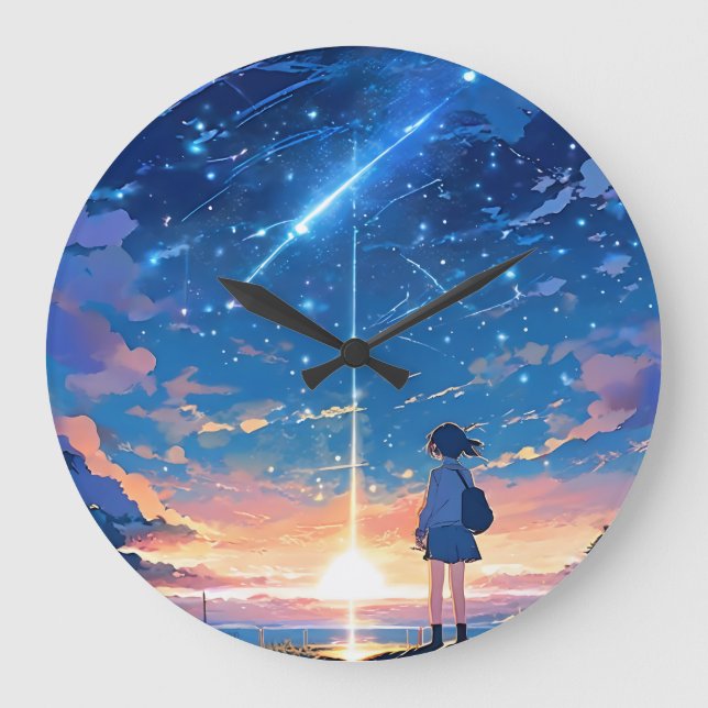 konstellation med skjutstjärnor stor klocka (Framsida)